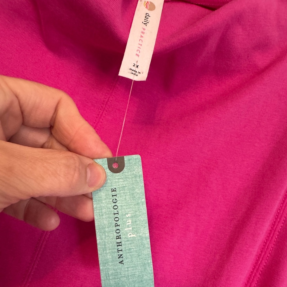 Hot Pink Anthropology Plus Dress NWT